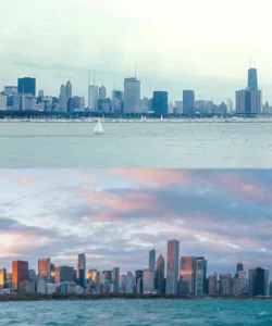 بين الماضي والحاضر - أفق شيكاغو في أيلينوي